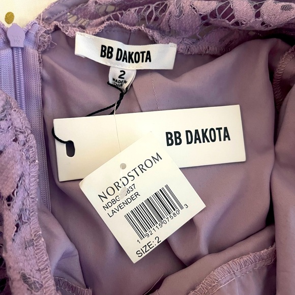 BB Dakota Cara Lilac High Neck Open Back Lace Slip Dress NEW - Size 4 - Picture 9 of 10